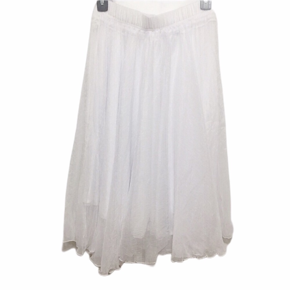 White Chiffon Skirt